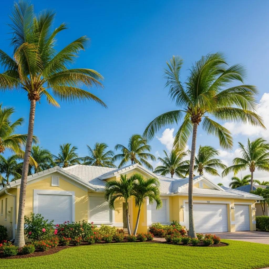 Florida home with hurricane shutters, symbolizing preparedness for hurricane season
